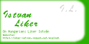 istvan liker business card